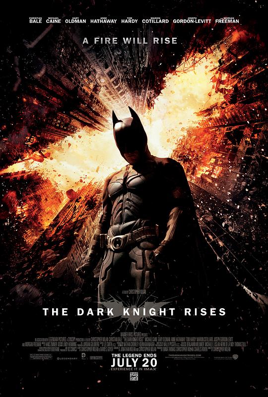蝙蝠侠：黑暗骑士崛起 The Dark Knight Rises (2012) / 蝙蝠侠前传3：黑暗骑士崛起 / 黑暗骑士：黎明升起(台) / 蝙蝠侠：夜神起义(港) / 蝙蝠侠前传3：黑骑再起 / 蝙蝠侠7：黑暗骑士崛起 / 暗夜骑士崛起 / T.D.K.R. / TDKR / Batman 3: The Dark Knight Rises